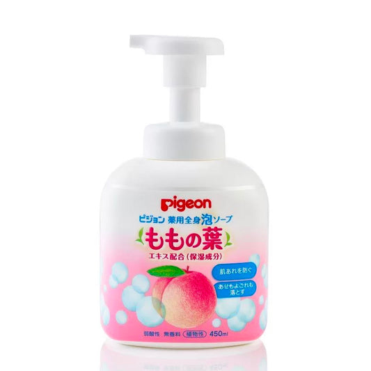 Pigeon Medicated Baby Body Foam Wash with Peach Leaf Extract 450ml